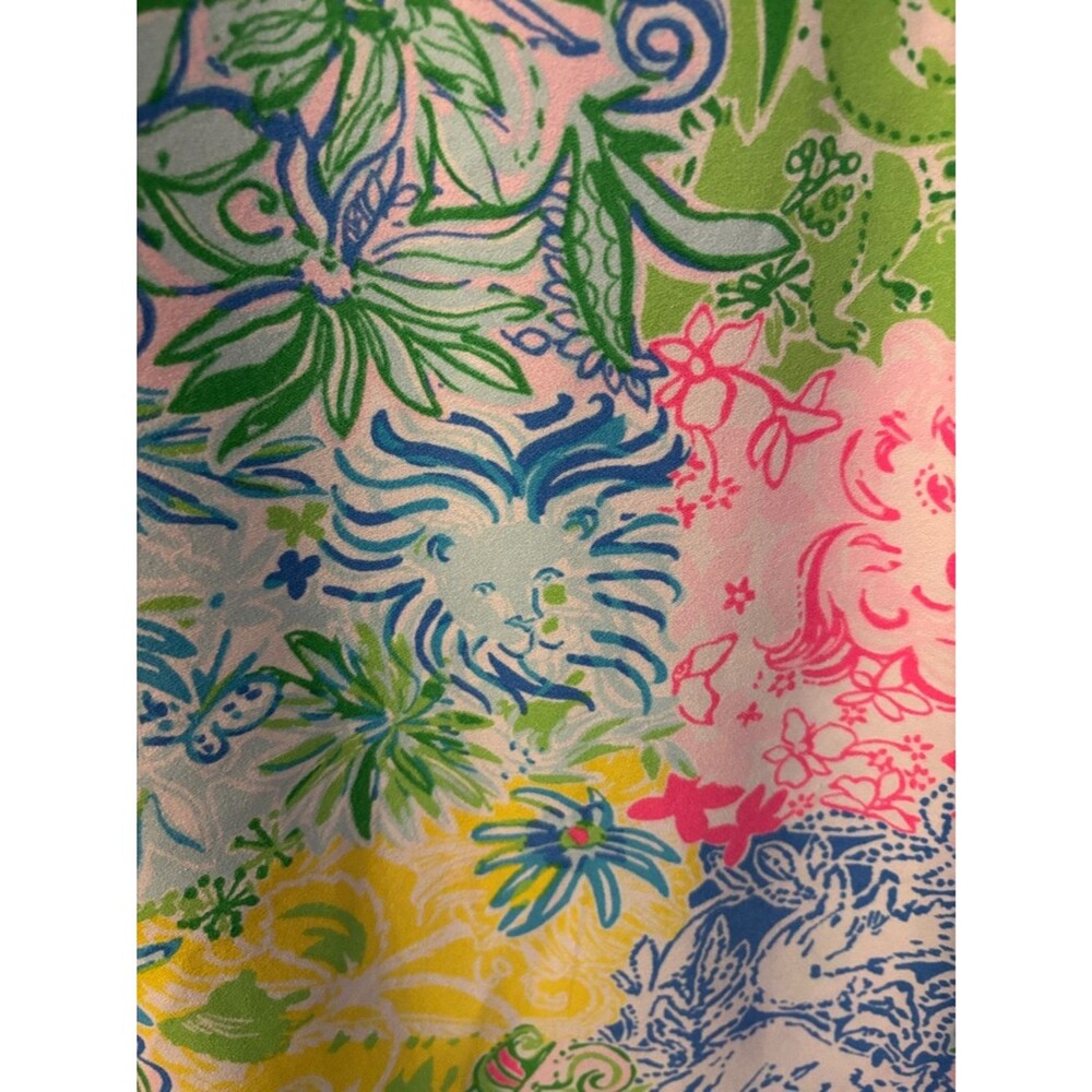 Lilly Pulitzer Donna tunic shirt blouse Bright Floral Sleeveless top women’s SM - Picture 9 of 14